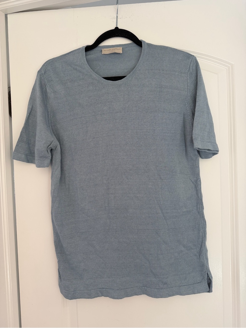 Men's Light Blue Short-Sleeve Dress Shirt